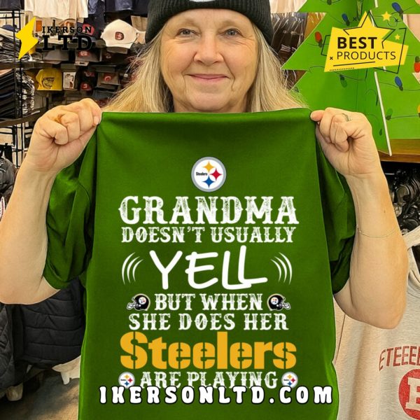 Pittsburgh Steelers Grandma Doesn’t Usaually Yell Tee Shirt