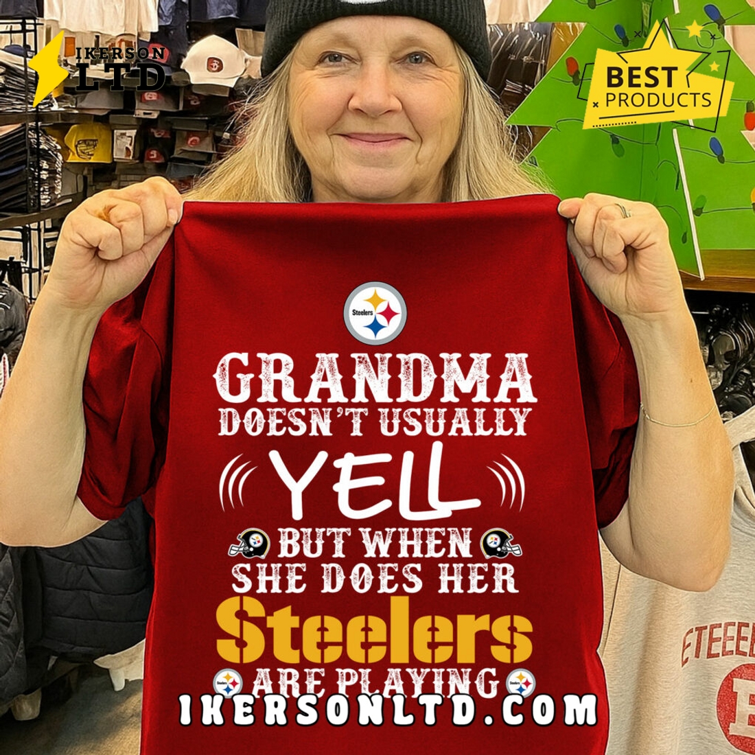 Pittsburgh Steelers Grandma Doesn’t Usaually Yell Tee Shirt Pittsburgh Steelers Grandma Doesn’t Usaually Yell Tee Shirt