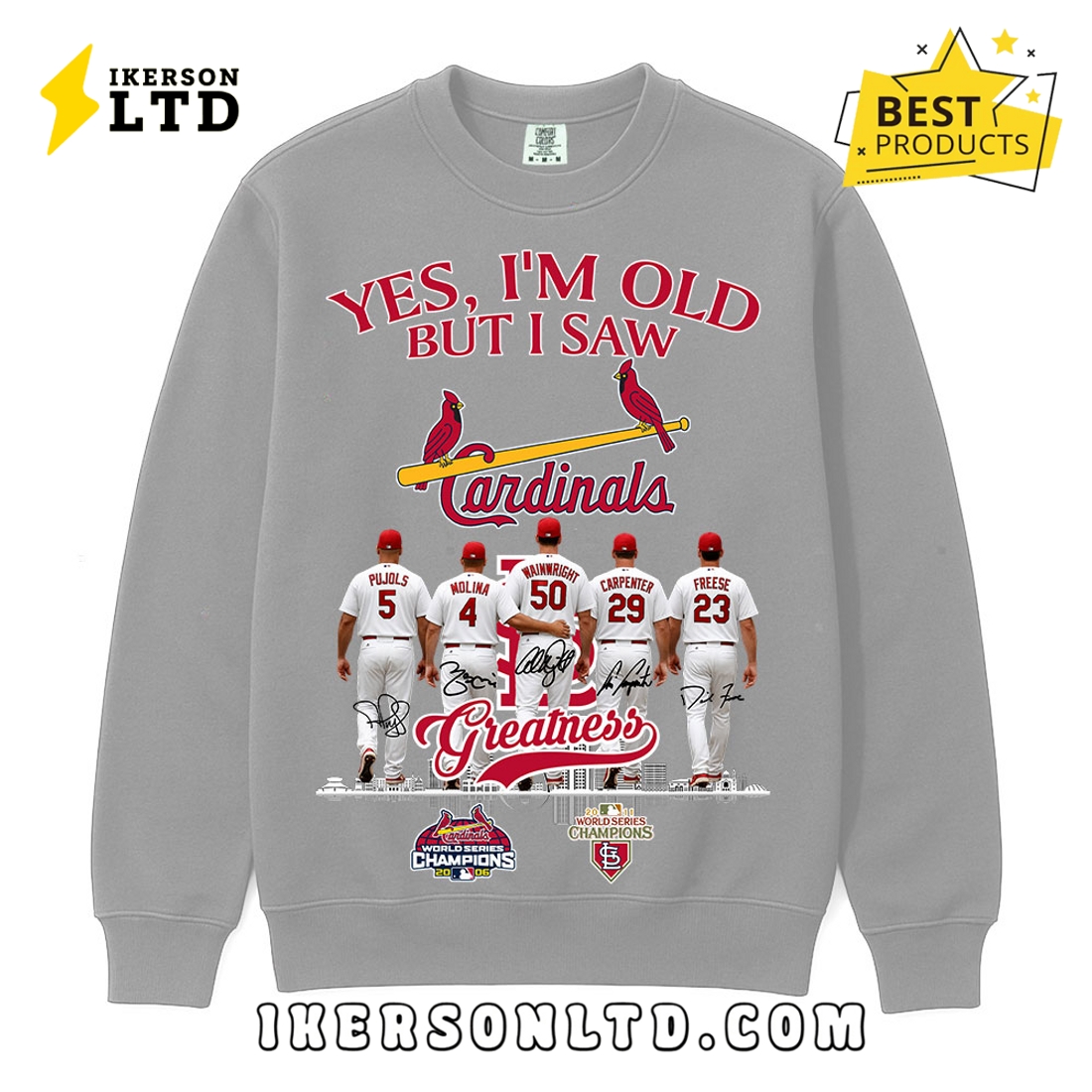 St. Louis Cardinals Albert Pujols, Yadier Molina, Adam Wainwright, Chris Carpenter, David Freese T-Shirt St. Louis Cardinals Albert Pujols, Yadier Molina, Adam Wainwright, Chris Carpenter, David Freese T-Shirt