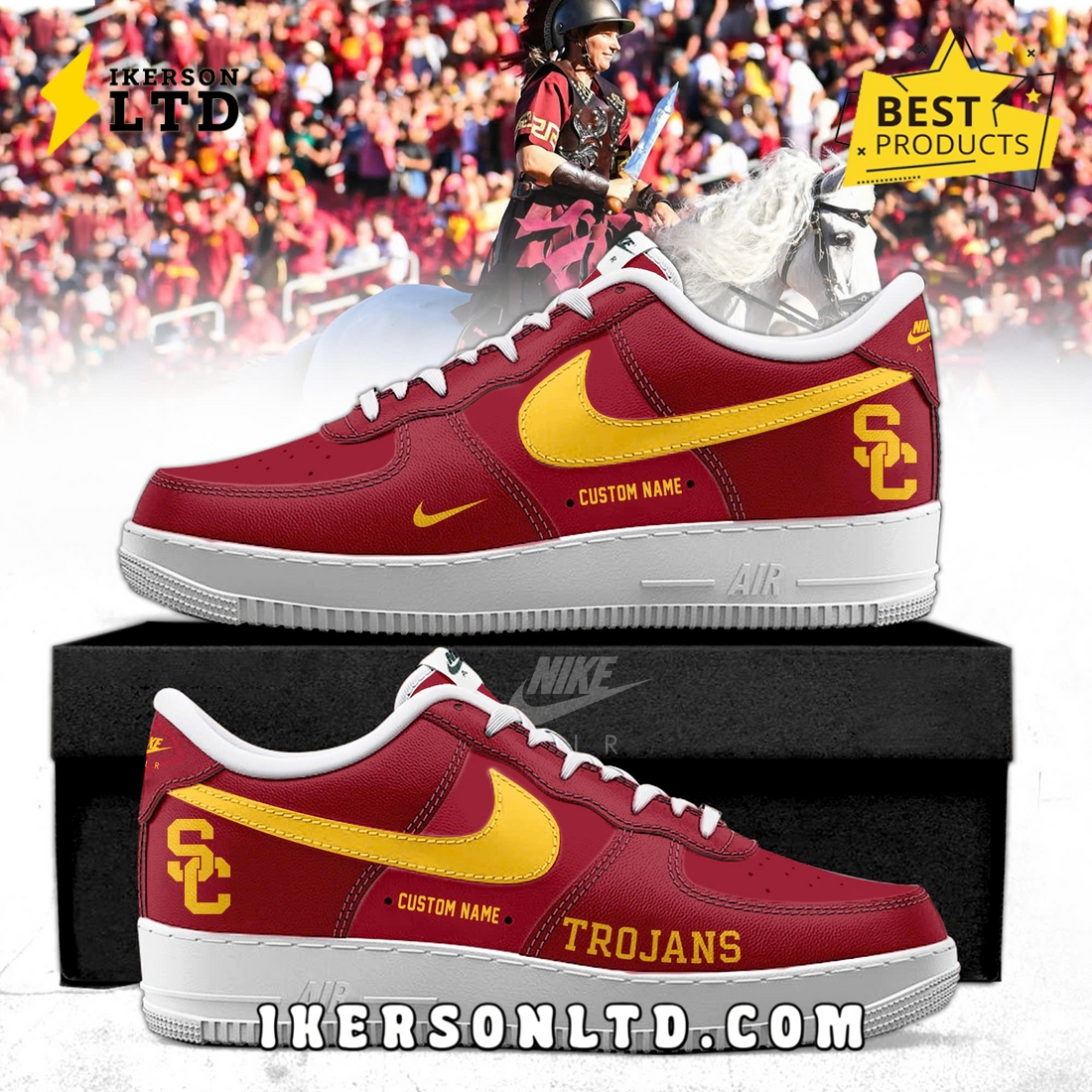 USC Trojans football Special Edition Air Force 1 Sneakers USC Trojans football Special Edition Air Force 1 Sneakers