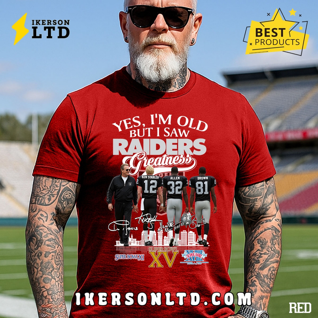 Yes, I’m Old But I Saw Greatness Raiders T-Shirt Yes, I’m Old But I Saw Greatness Raiders T-Shirt