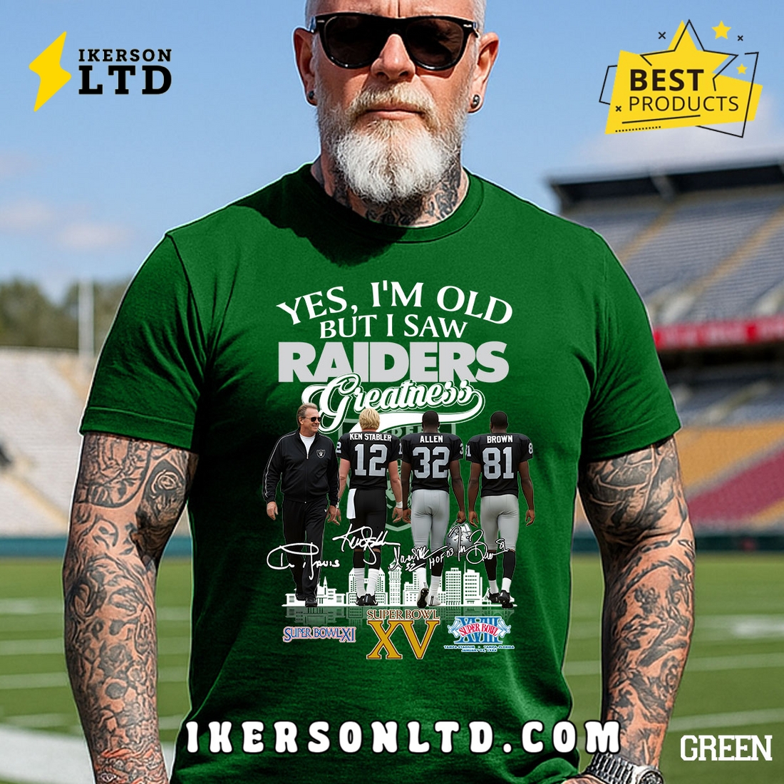 Yes, I’m Old But I Saw Greatness Raiders T-Shirt Yes, I’m Old But I Saw Greatness Raiders T-Shirt