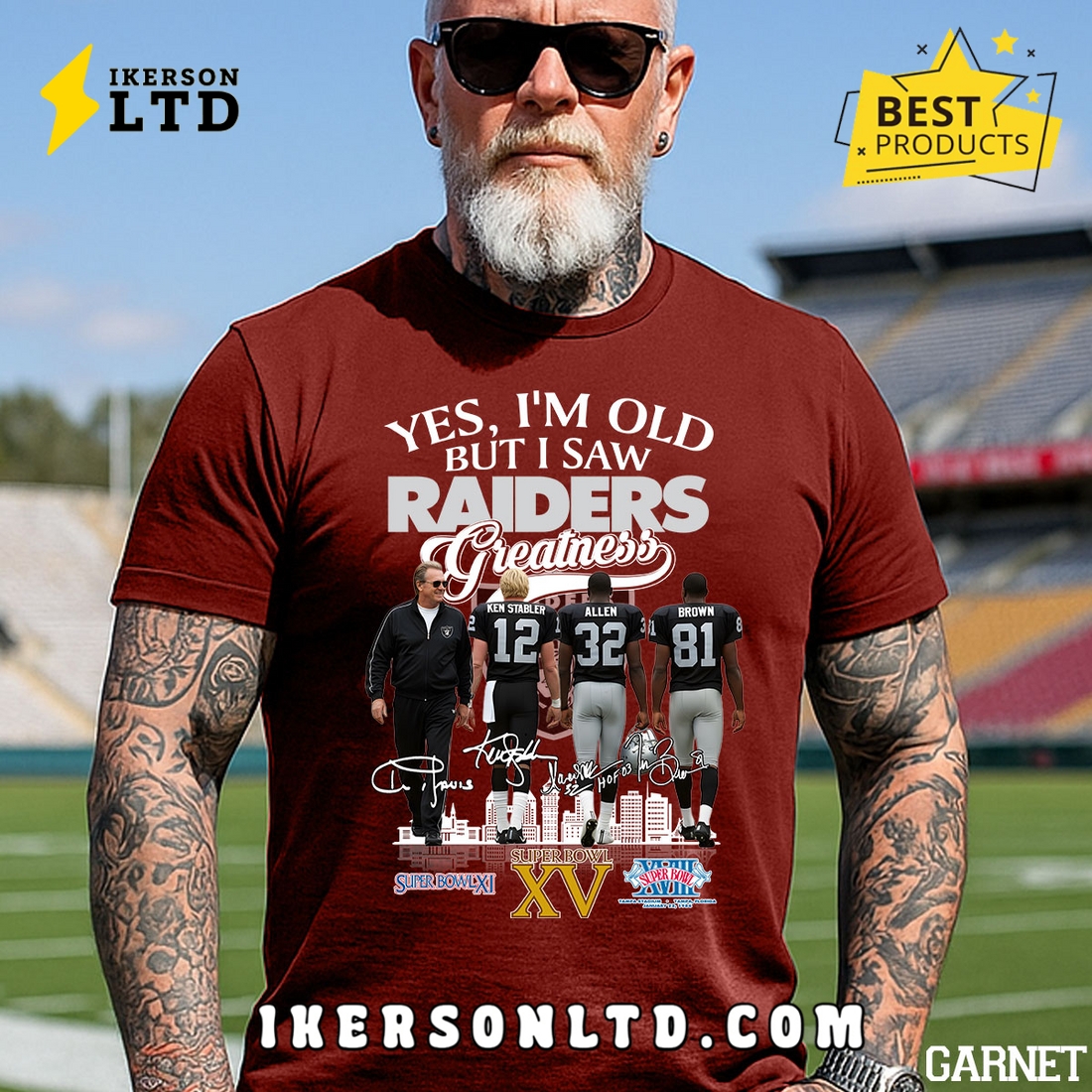 Yes, I’m Old But I Saw Greatness Raiders T-Shirt Yes, I’m Old But I Saw Greatness Raiders T-Shirt