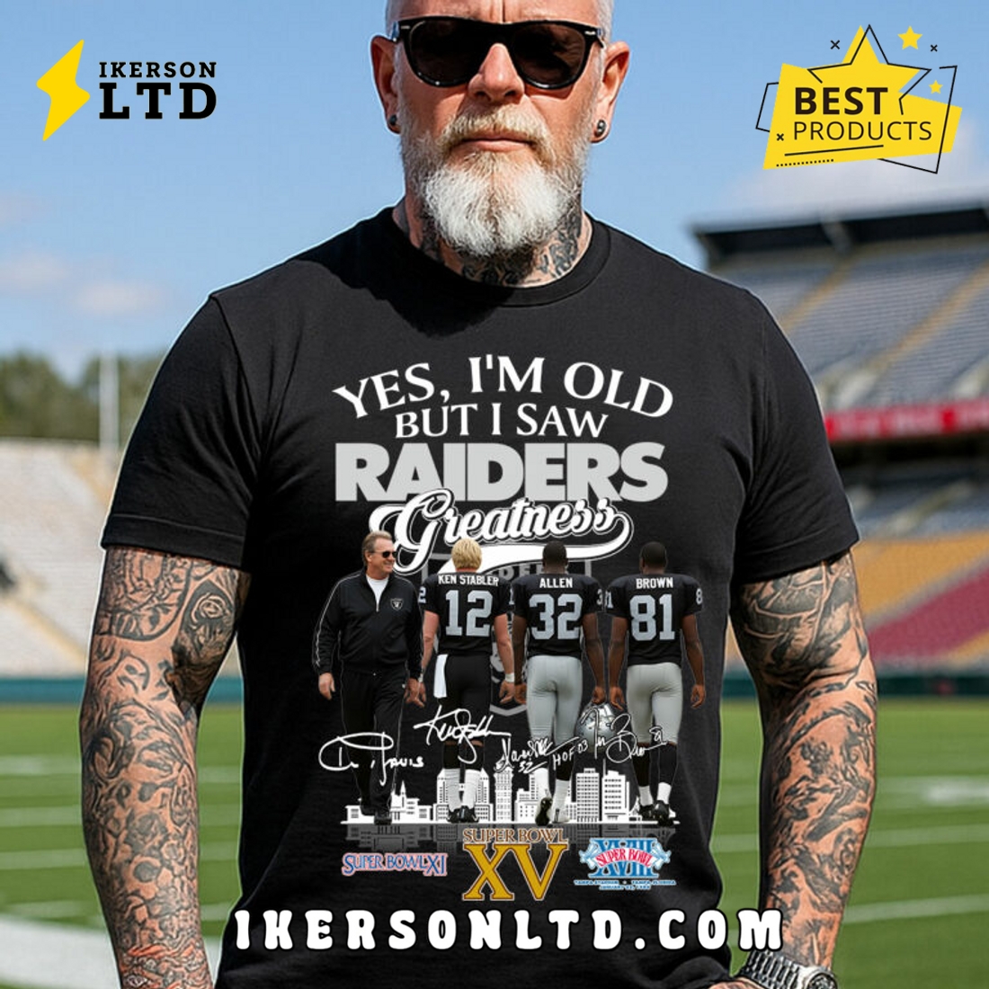 Yes, I’m Old But I Saw Greatness Raiders Tee Shirt Yes, I’m Old But I Saw Greatness Raiders Tee Shirt