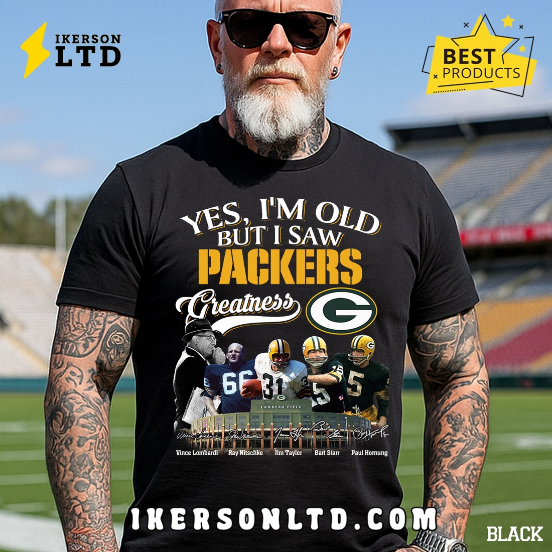 Yes, I’m Old But I Saw Green Bay Packers Greatness T-Shirt Yes, I’m Old But I Saw Green Bay Packers Greatness T-Shirt