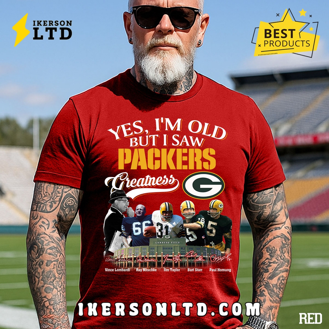 Yes, I’m Old But I Saw Green Bay Packers Greatness T-Shirt Yes, I’m Old But I Saw Green Bay Packers Greatness T-Shirt