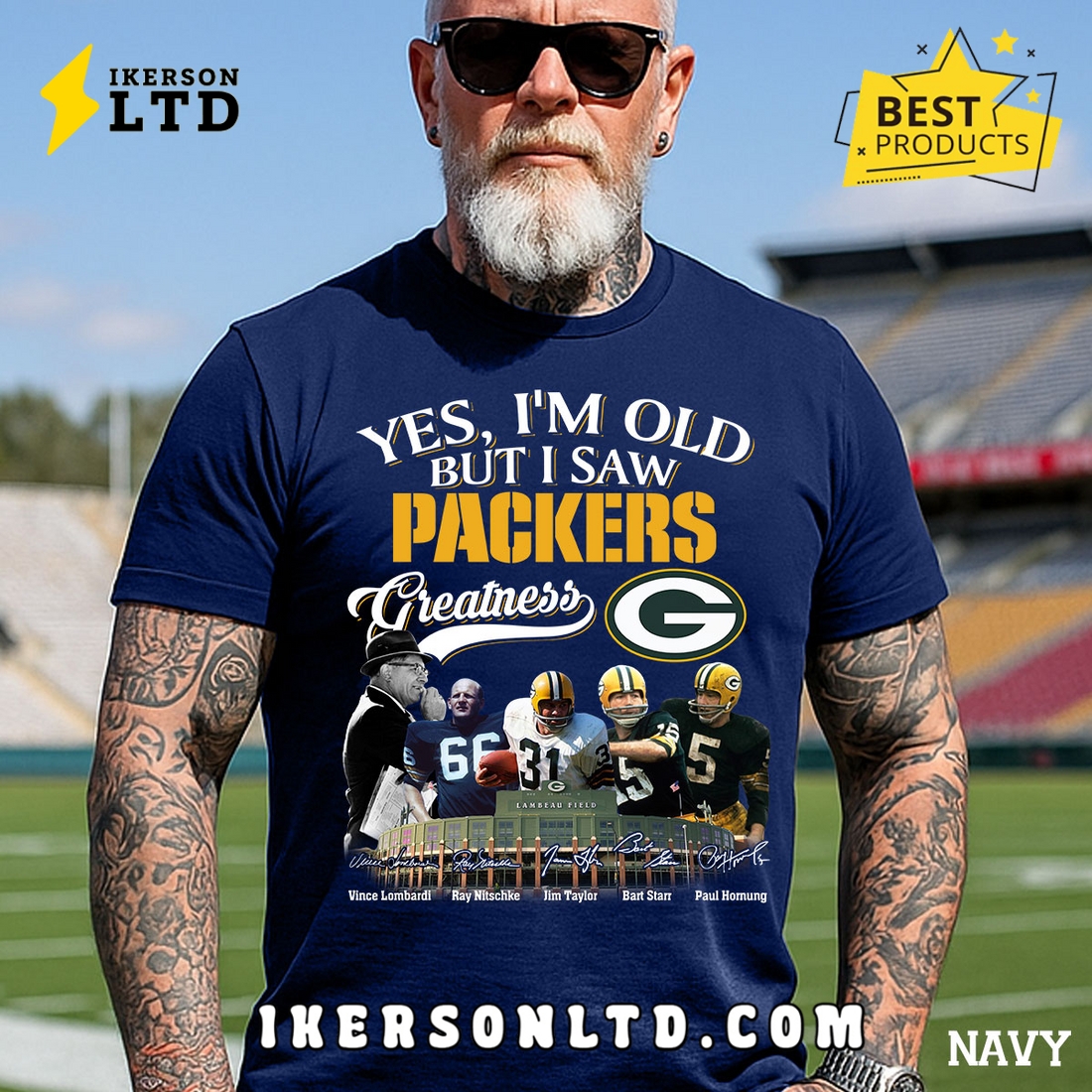 Yes, I’m Old But I Saw Green Bay Packers Greatness T-Shirt Yes, I’m Old But I Saw Green Bay Packers Greatness T-Shirt