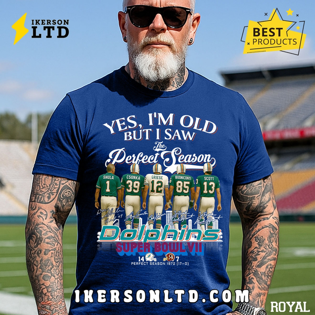 Yes, I’m Old But I Saw Miami Dolphins Perfect Season T-Shirt Yes, I’m Old But I Saw Miami Dolphins Perfect Season T-Shirt