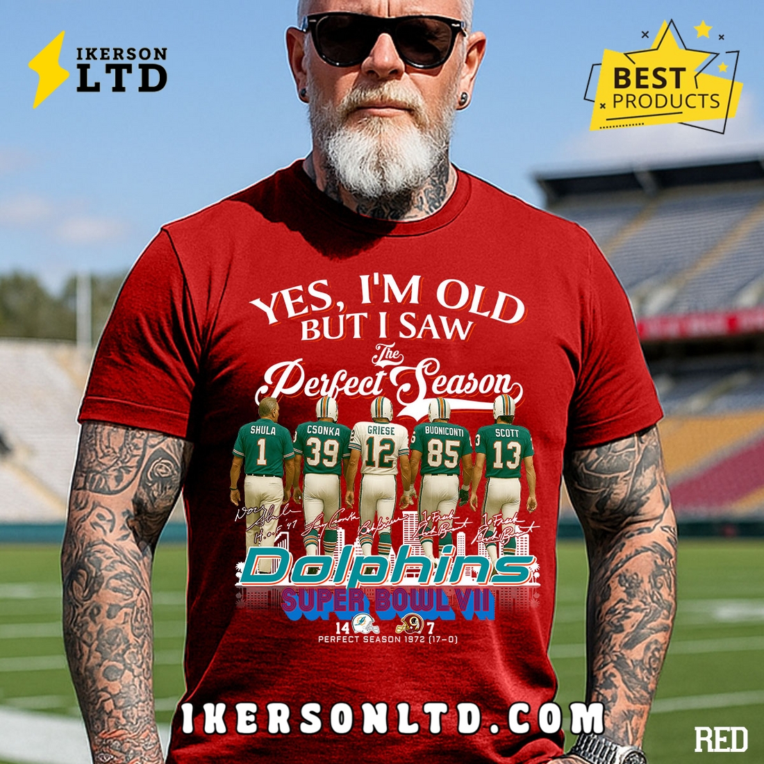 Yes, I’m Old But I Saw Miami Dolphins Perfect Season T-Shirt Yes, I’m Old But I Saw Miami Dolphins Perfect Season T-Shirt