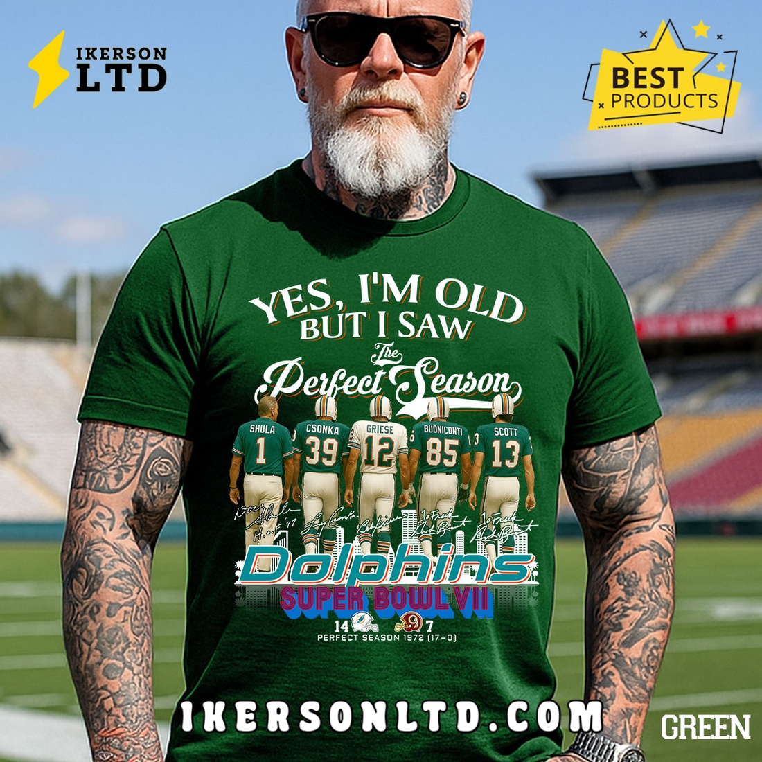 Yes, I’m Old But I Saw Miami Dolphins Perfect Season T-Shirt Yes, I’m Old But I Saw Miami Dolphins Perfect Season T-Shirt