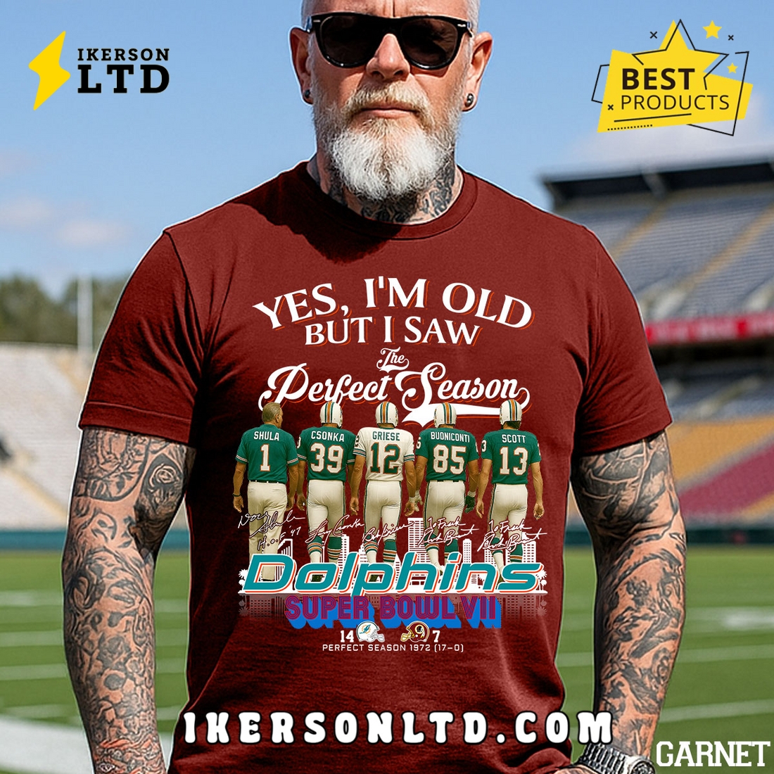 Yes, I’m Old But I Saw Miami Dolphins Perfect Season T-Shirt Yes, I’m Old But I Saw Miami Dolphins Perfect Season T-Shirt