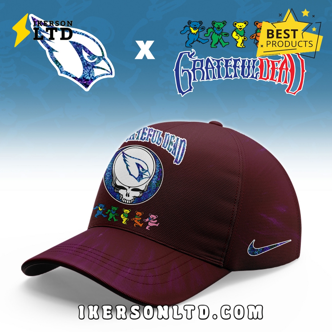 Arizona Cardinals Grateful Dead Limited Hoodie Arizona Cardinals Grateful Dead Limited Hoodie