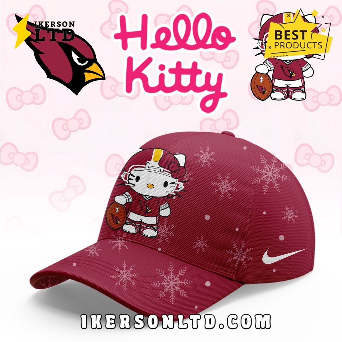 Arizona Cardinals Hellow Kitty Limited Hoodie Arizona Cardinals Hellow Kitty Limited Hoodie
