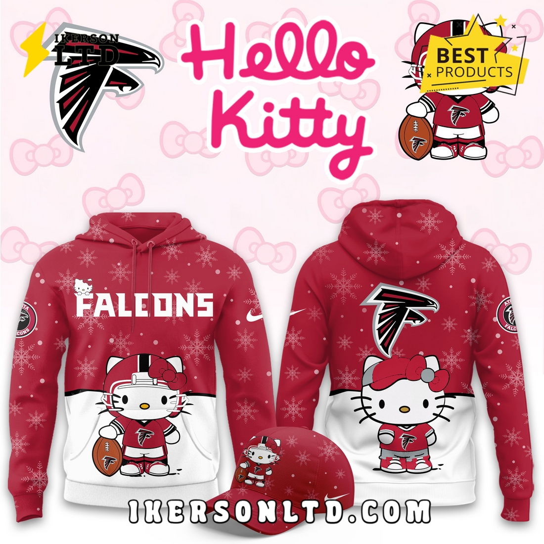 Atlanta Falcons Hellow Kitty Limited Hoodie Atlanta Falcons Hellow Kitty Limited Hoodie