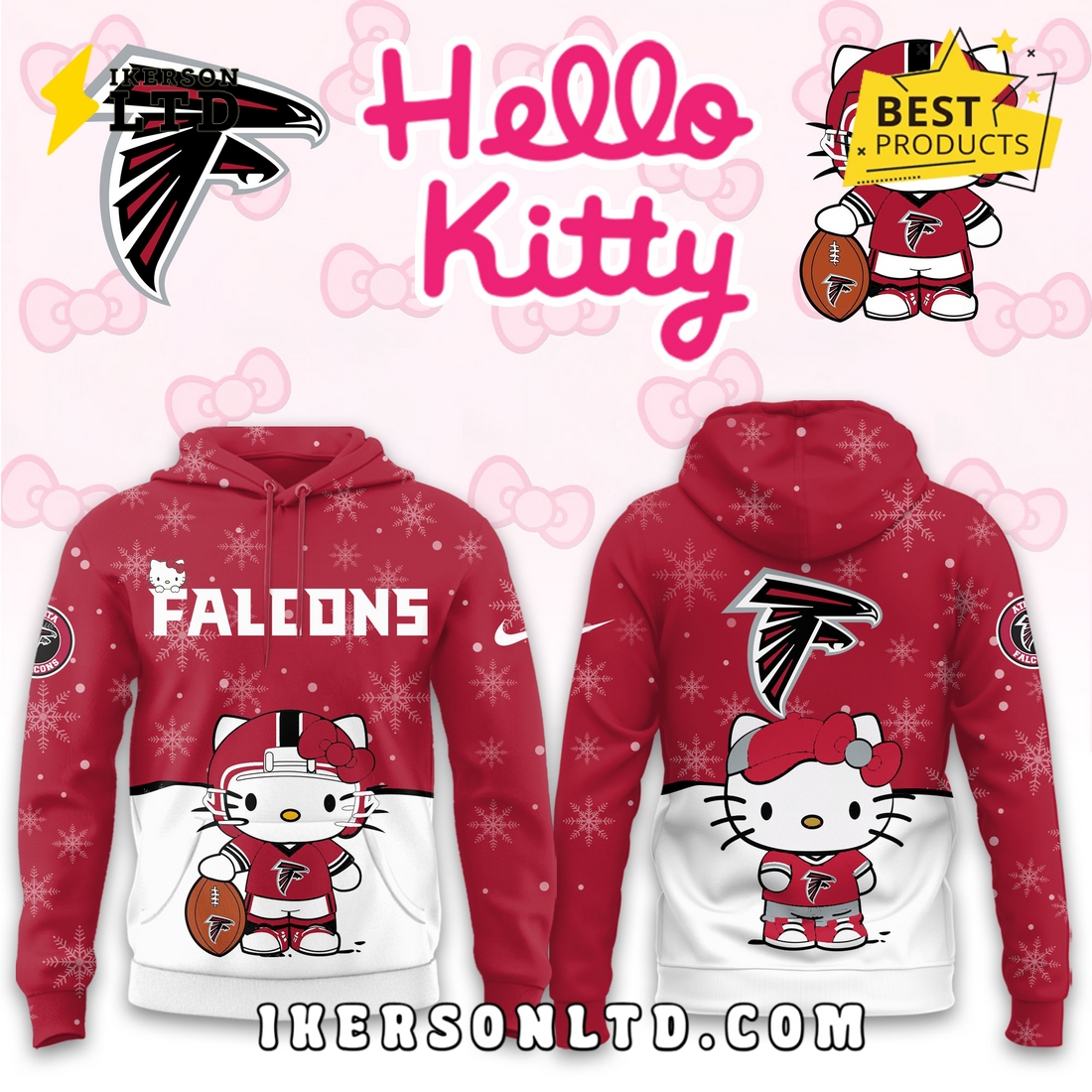 Atlanta Falcons Hellow Kitty Limited Hoodie Atlanta Falcons Hellow Kitty Limited Hoodie