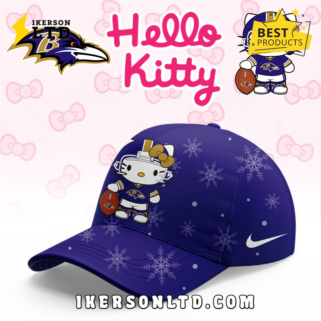 Baltimore Ravens Hellow Kitty Limited Hoodie Baltimore Ravens Hellow Kitty Limited Hoodie