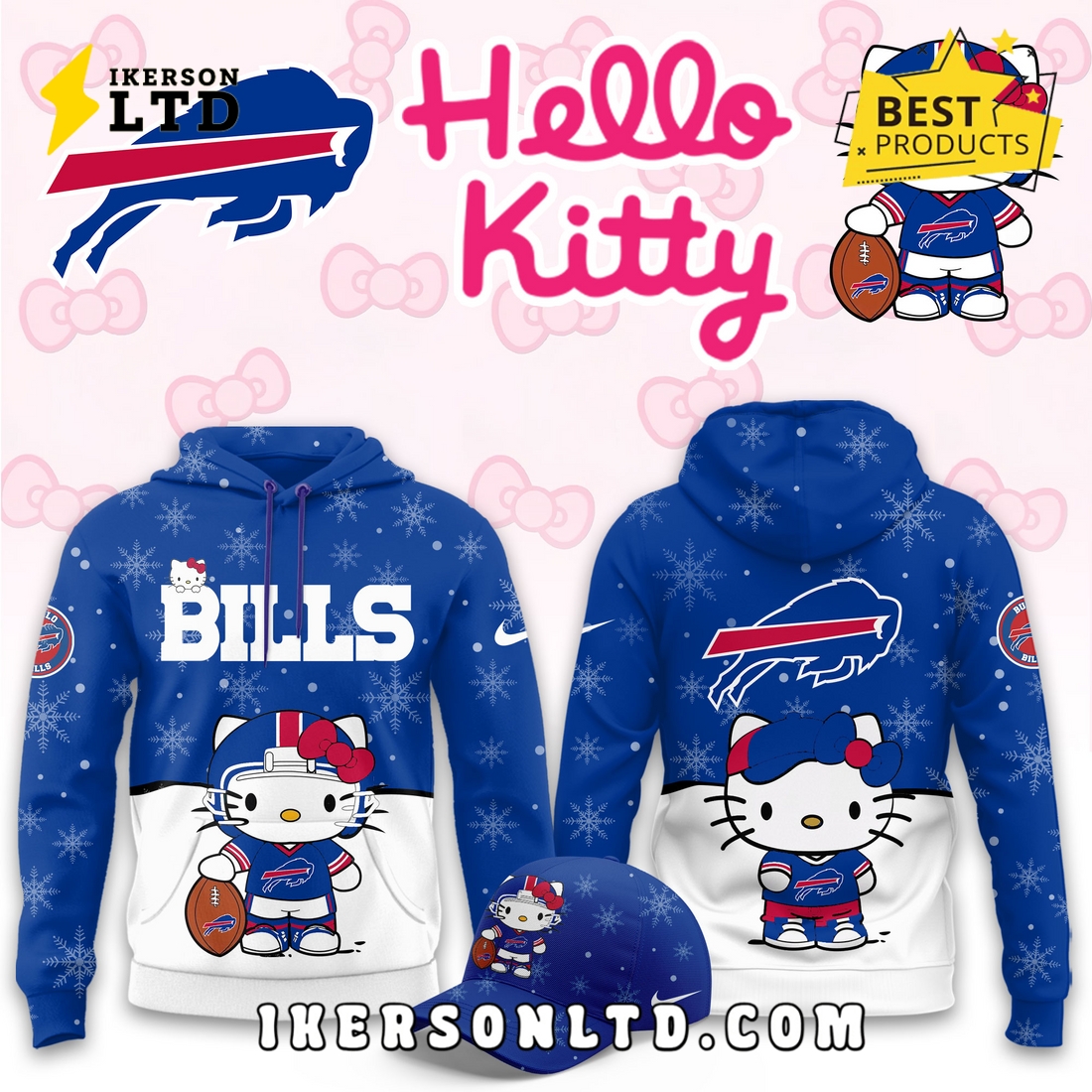 Buffalo Bills Hellow Kitty Limited Hoodie Buffalo Bills Hellow Kitty Limited Hoodie
