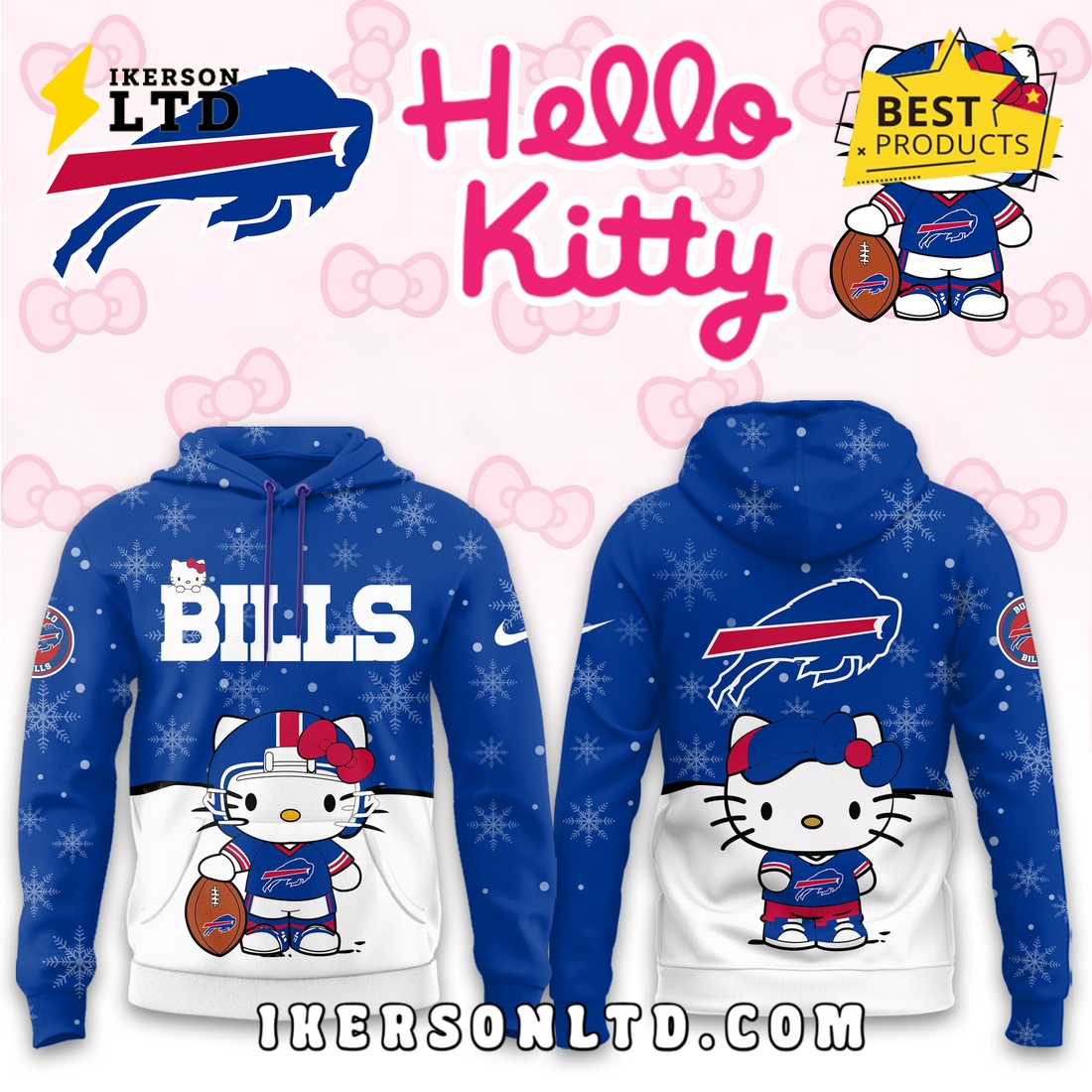 Buffalo Bills Hellow Kitty Limited Hoodie Buffalo Bills Hellow Kitty Limited Hoodie