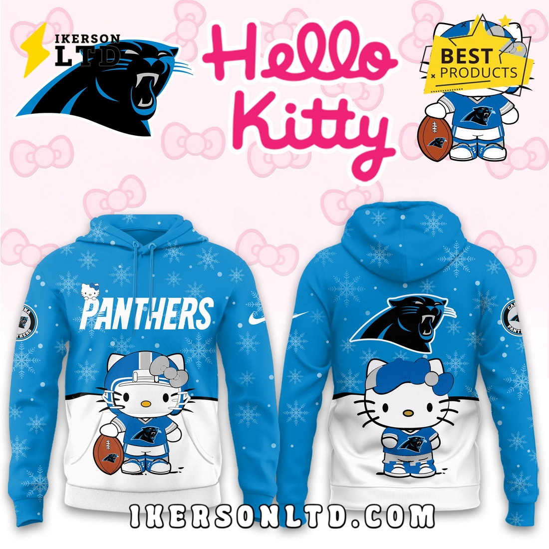 Carolina Panthers Hellow Kitty Limited Hoodie Carolina Panthers Hellow Kitty Limited Hoodie