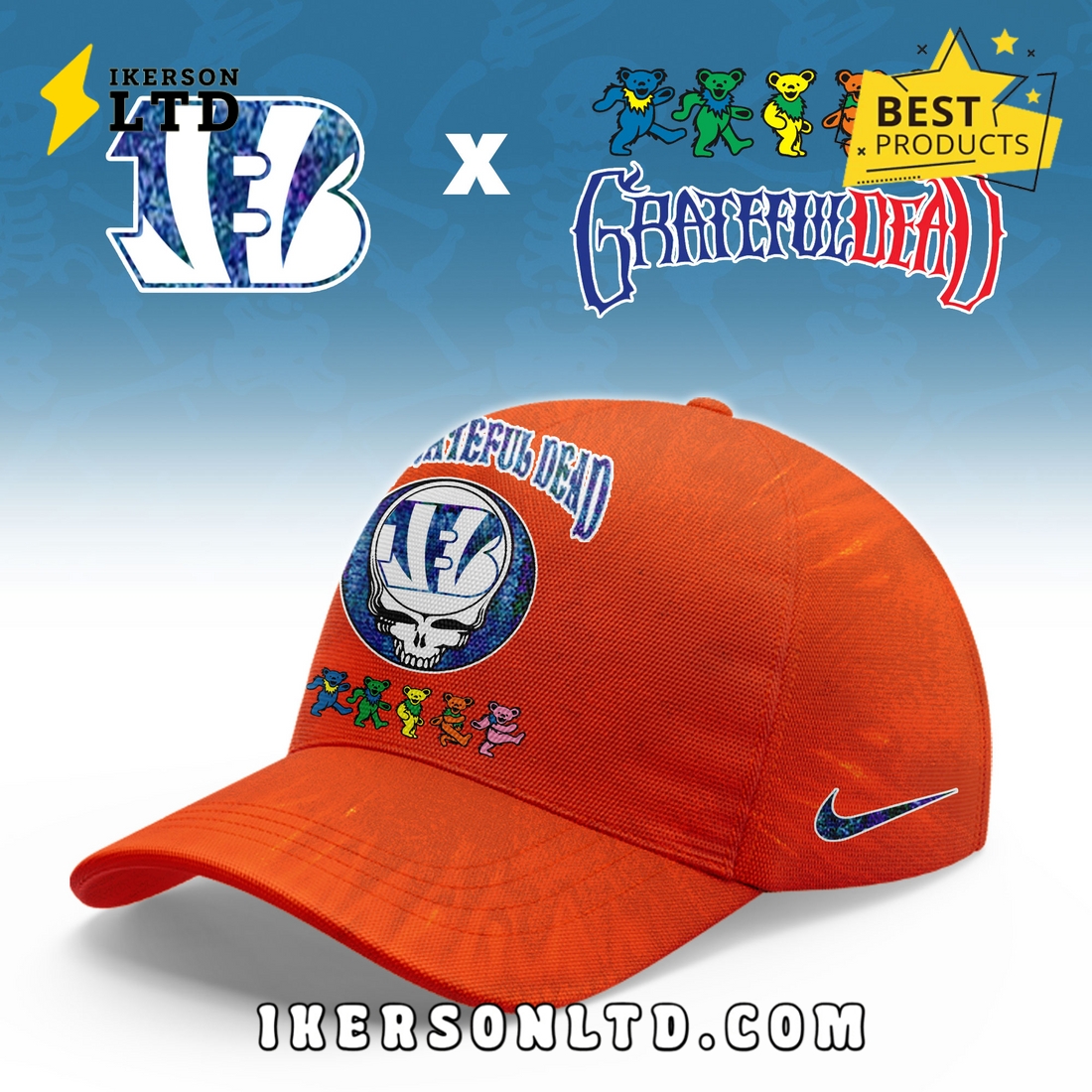 Cincinnati Bengals Grateful Dead Limited Hoodie Cincinnati Bengals Grateful Dead Limited Hoodie