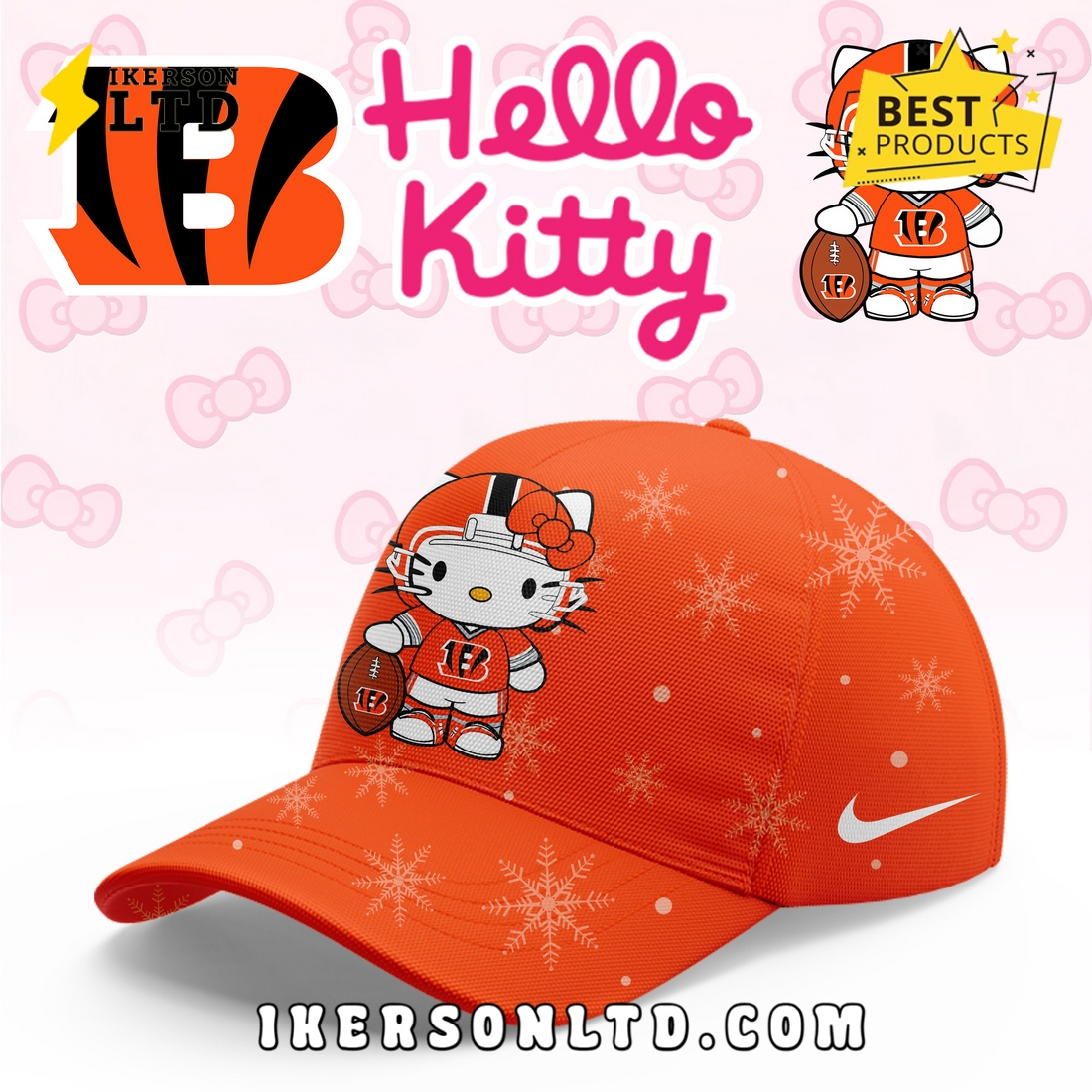 Cincinnati Bengals Hellow Kitty Limited Hoodie Cincinnati Bengals Hellow Kitty Limited Hoodie