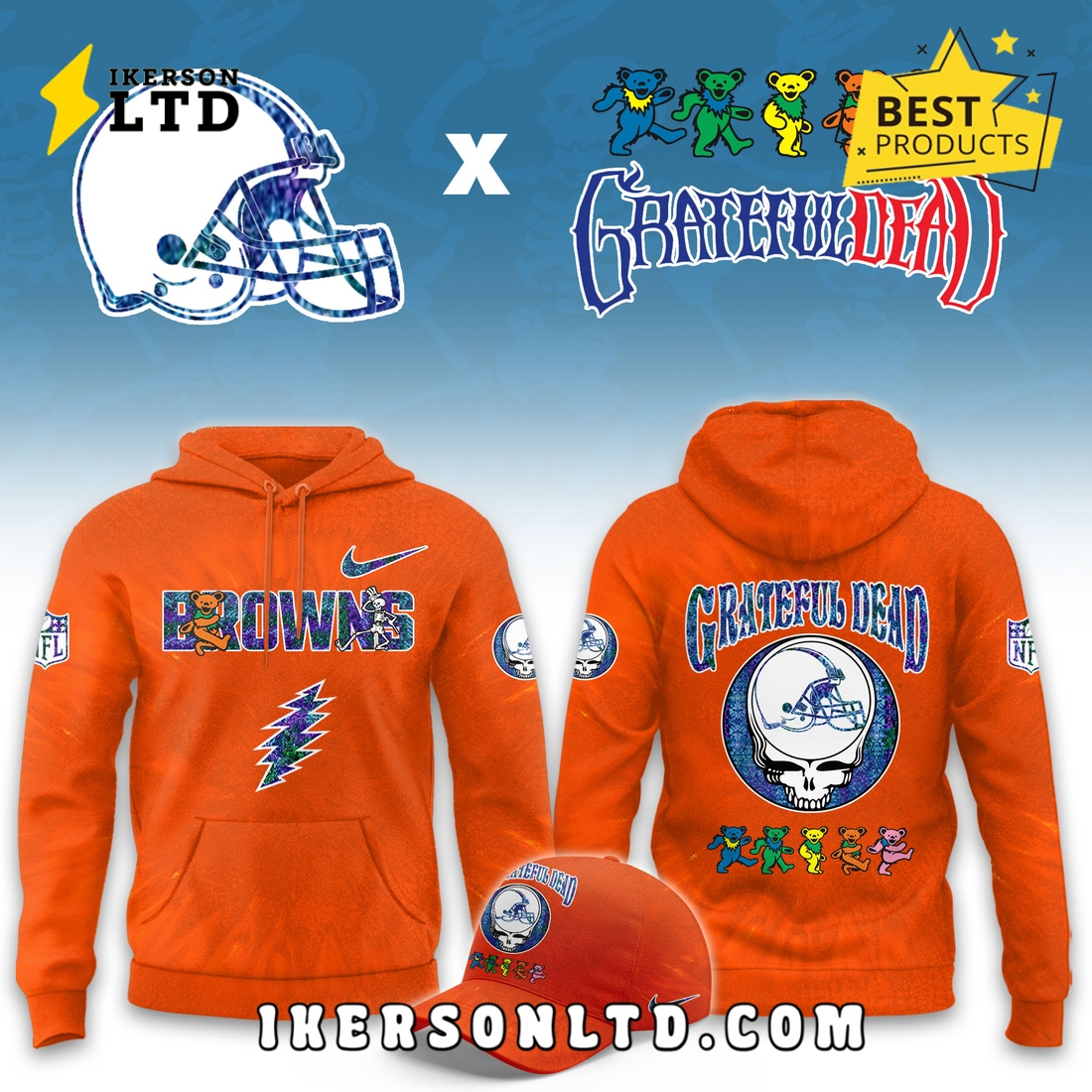 Cleveland Browns Grateful Dead Limited Hoodie Cleveland Browns Grateful Dead Limited Hoodie