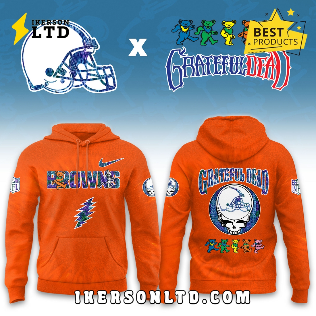 Cleveland Browns Grateful Dead Limited Hoodie Cleveland Browns Grateful Dead Limited Hoodie