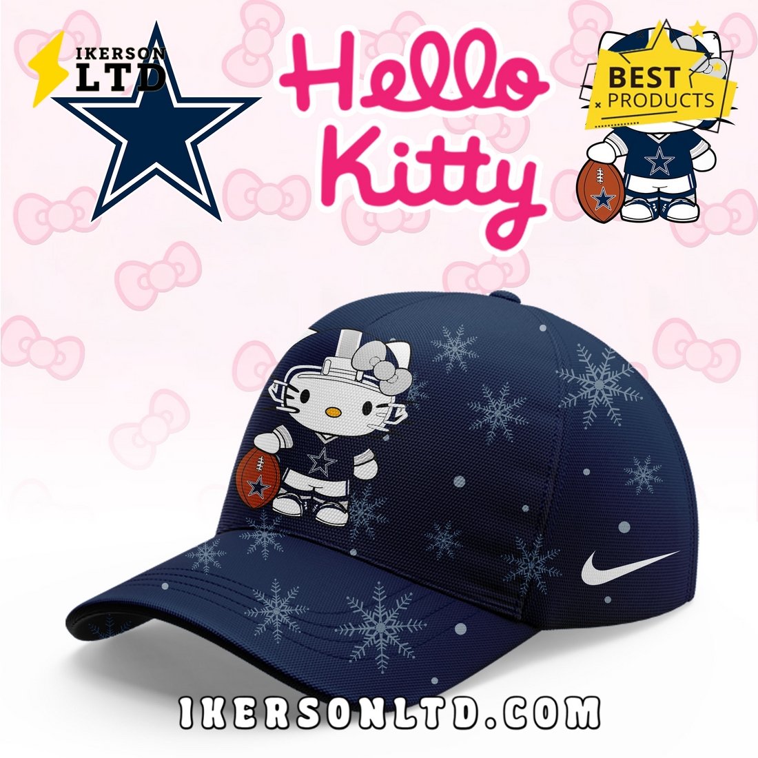 Dallas Cowboys Hellow Kitty Limited Hoodie Dallas Cowboys Hellow Kitty Limited Hoodie