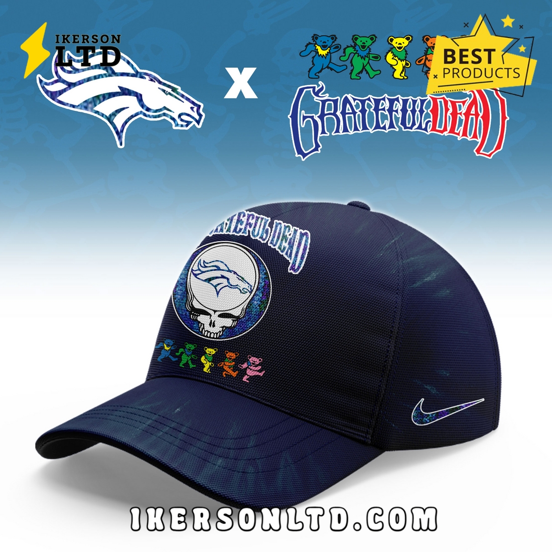 Denver Broncos Grateful Dead Limited Hoodie Denver Broncos Grateful Dead Limited Hoodie