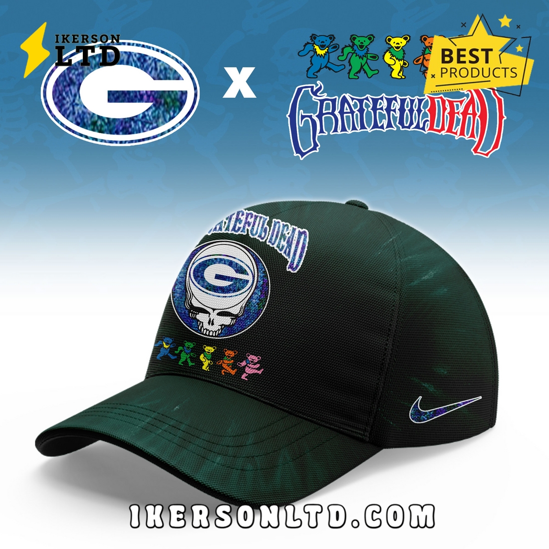 Green Bay Packers Grateful Dead Limited Hoodie Green Bay Packers Grateful Dead Limited Hoodie