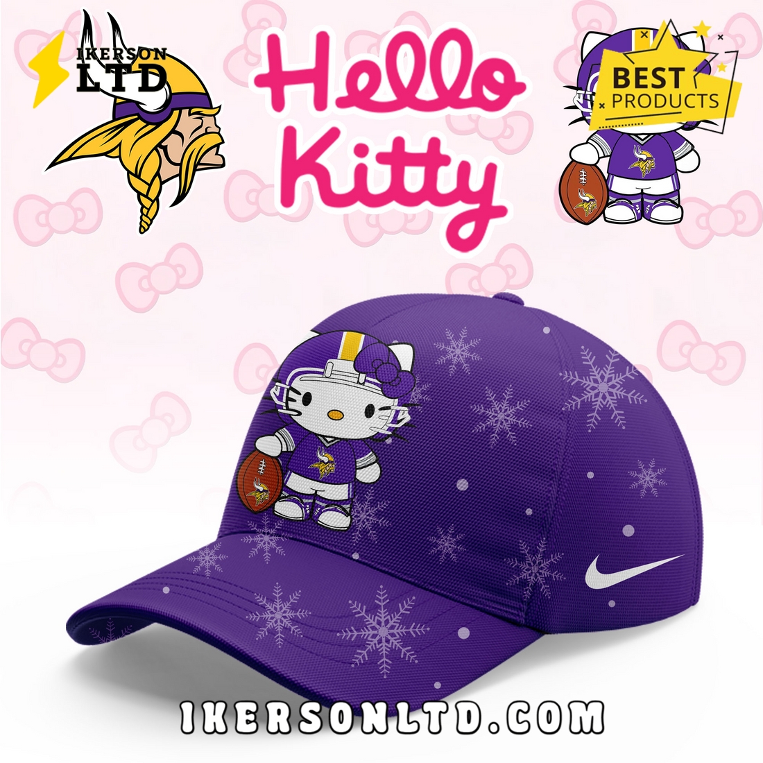 Minnesota Vikings Hellow Kitty Limited Hoodie Minnesota Vikings Hellow Kitty Limited Hoodie