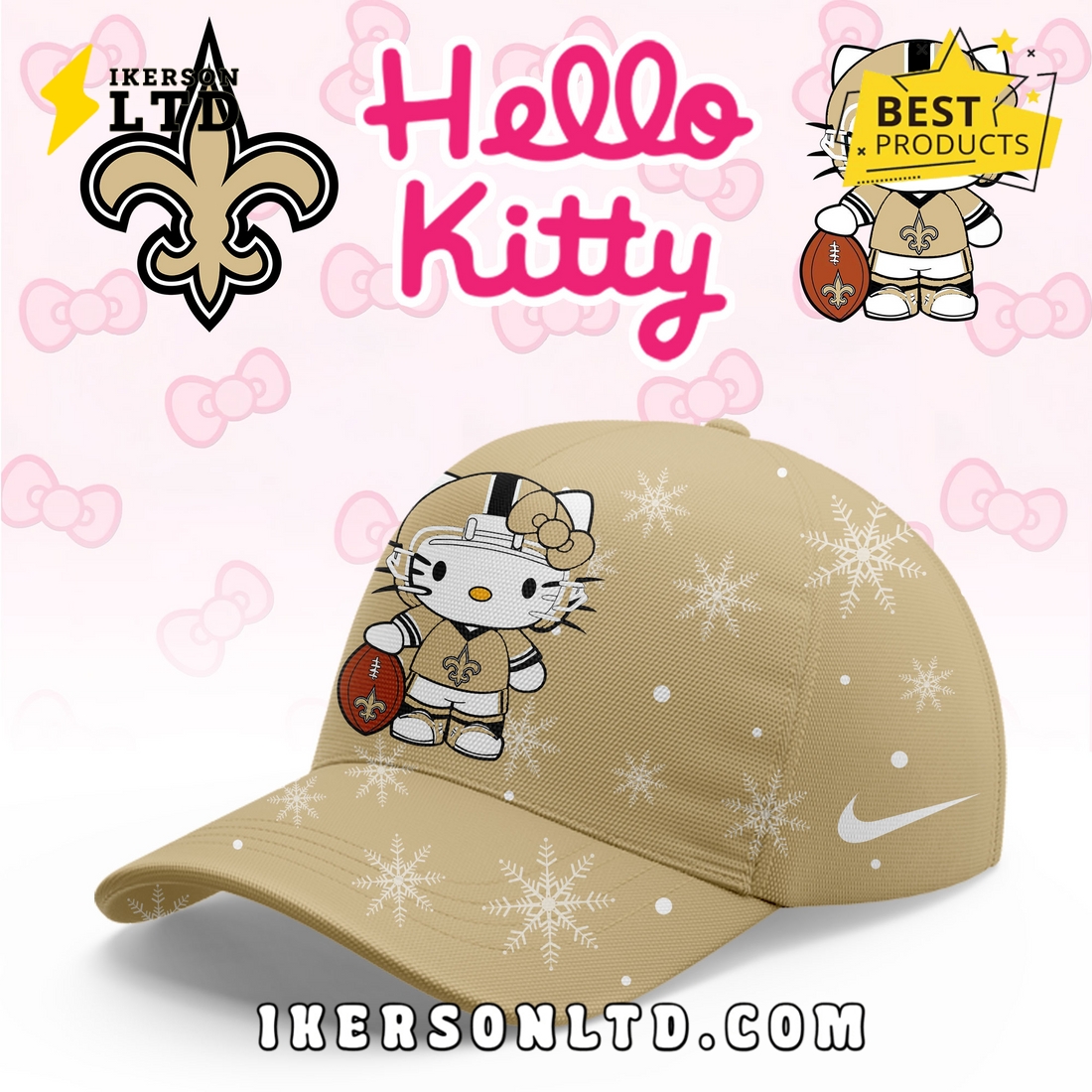 New Orleans Saints Hellow Kitty Limited Hoodie New Orleans Saints Hellow Kitty Limited Hoodie