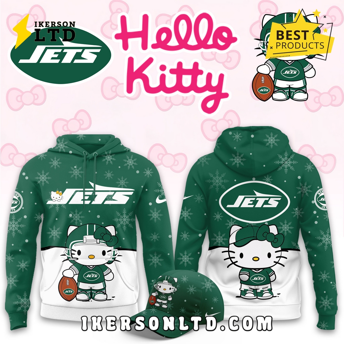 New York Jets Hellow Kitty Limited Hoodie New York Jets Hellow Kitty Limited Hoodie