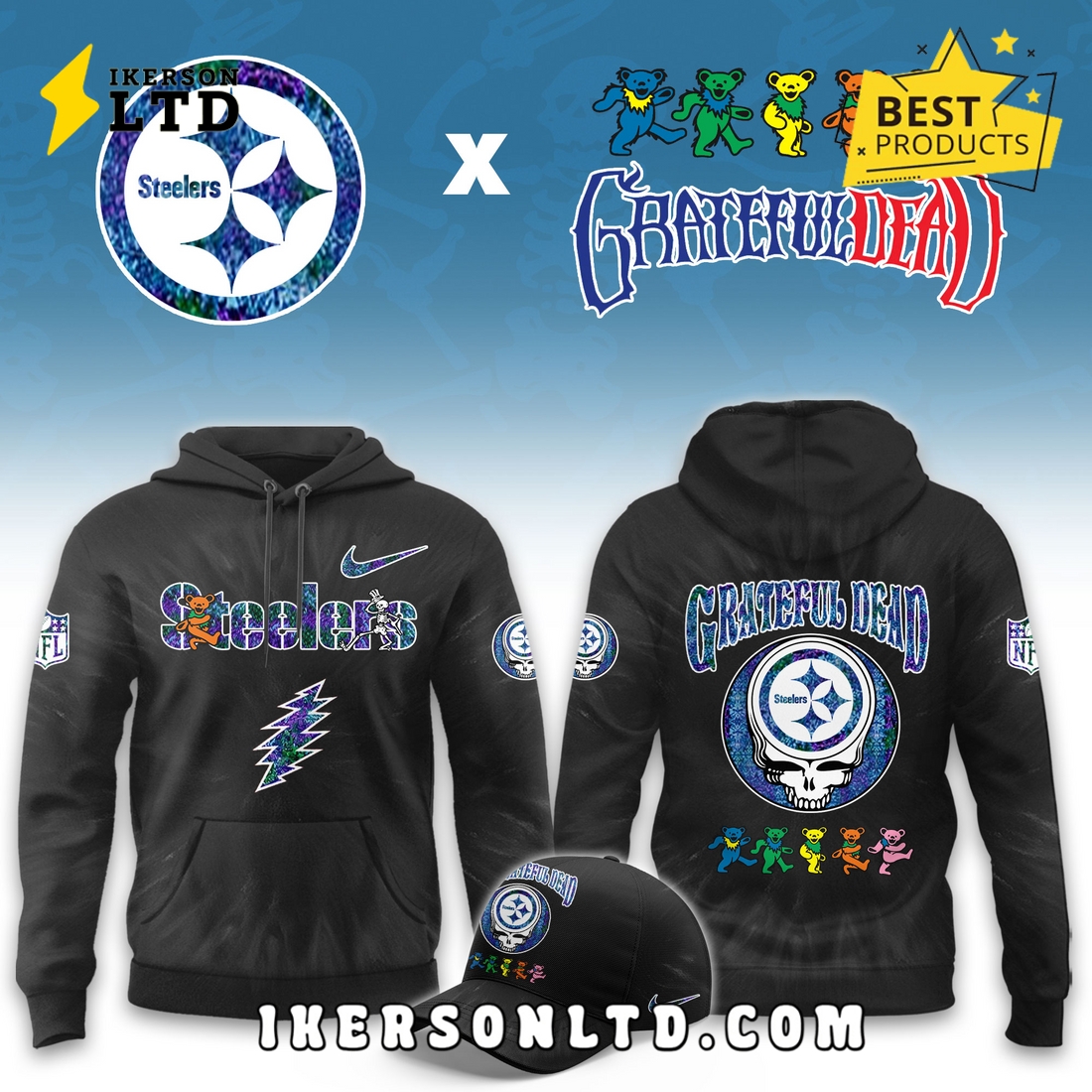 Pittsburgh Steelers Grateful Dead Limited Hoodie Pittsburgh Steelers Grateful Dead Limited Hoodie