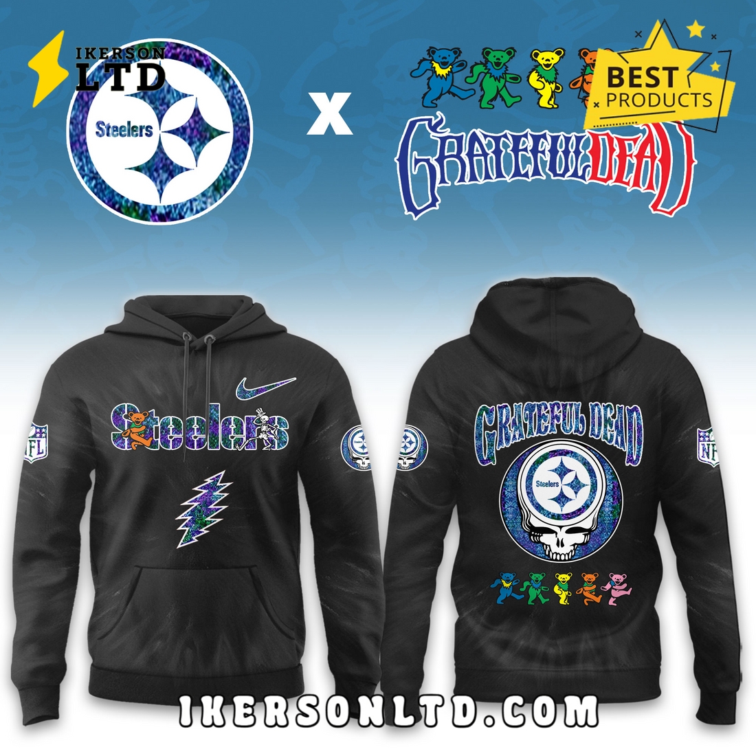 Pittsburgh Steelers Grateful Dead Limited Hoodie Pittsburgh Steelers Grateful Dead Limited Hoodie