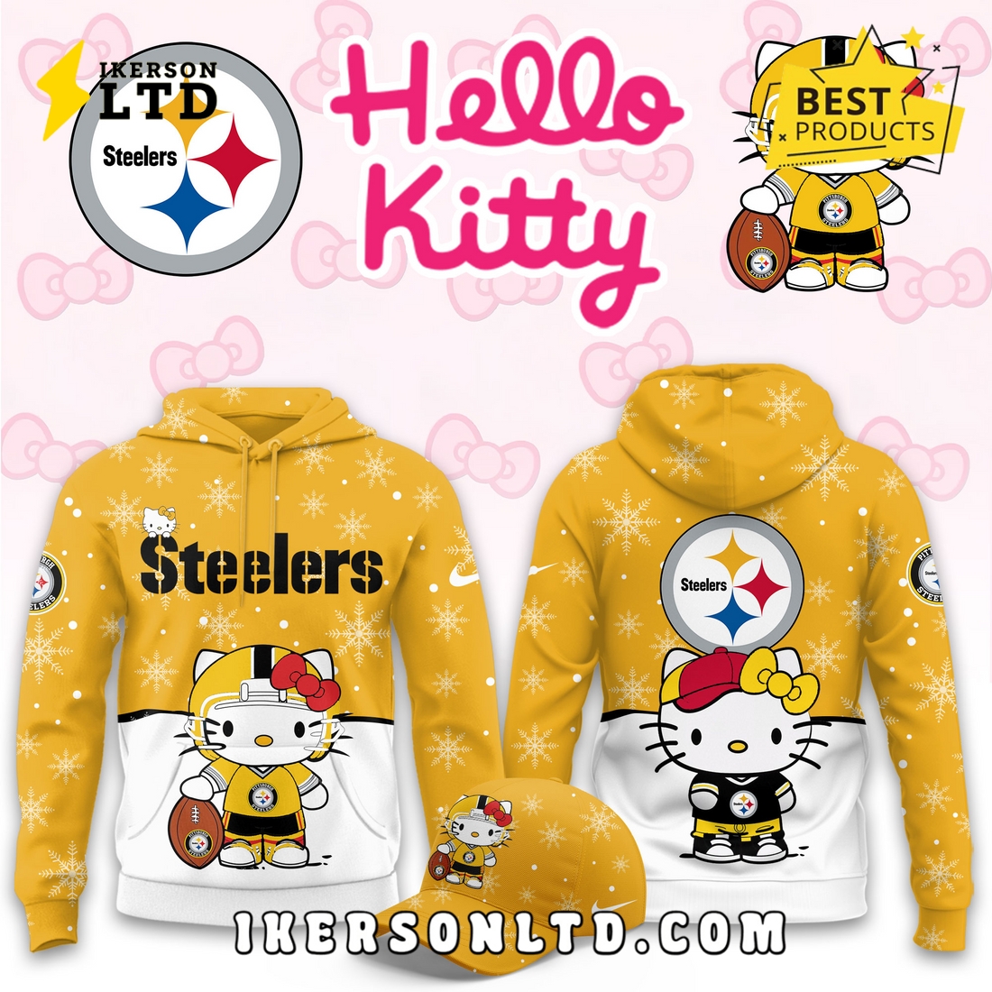 Pittsburgh Steelers Hellow Kitty Limited Hoodie Pittsburgh Steelers Hellow Kitty Limited Hoodie