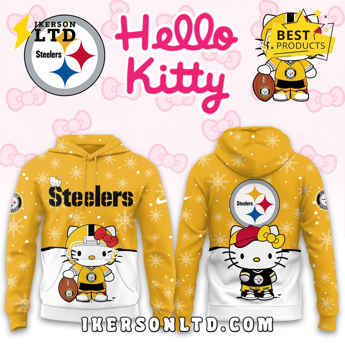 Pittsburgh Steelers Hellow Kitty Limited Hoodie Pittsburgh Steelers Hellow Kitty Limited Hoodie