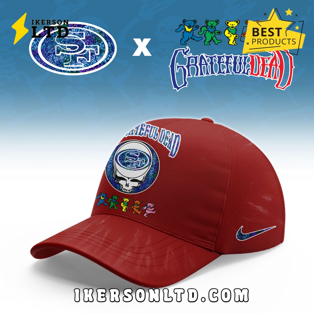 San Francisco 49ers Grateful Dead Limited Hoodie San Francisco 49ers Grateful Dead Limited Hoodie