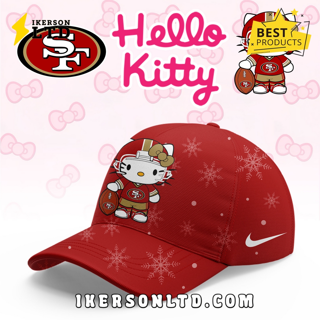 San Francisco 49ers Hellow Kitty Limited Hoodie San Francisco 49ers Hellow Kitty Limited Hoodie