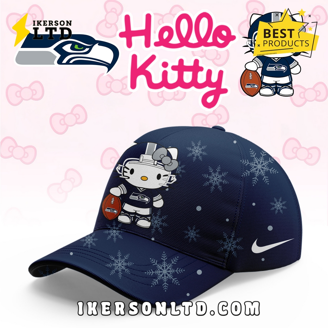 Seattle Seahawks Hellow Kitty Limited Hoodie Seattle Seahawks Hellow Kitty Limited Hoodie