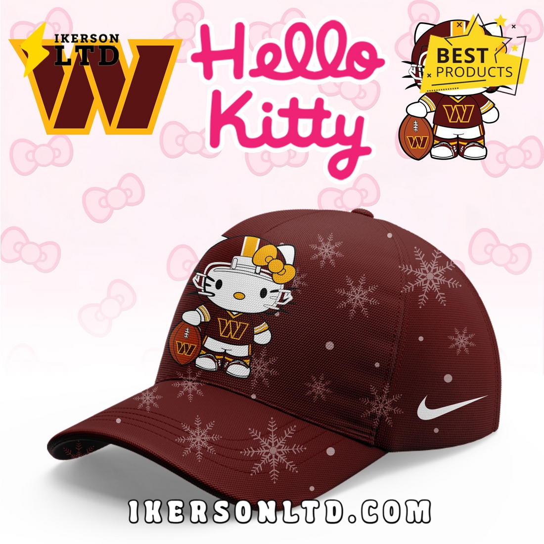 Washington Commanders Hellow Kitty Limited Hoodie Washington Commanders Hellow Kitty Limited Hoodie